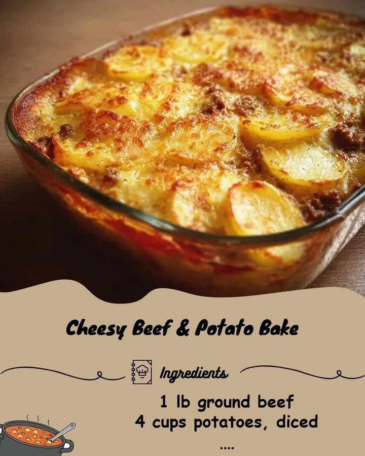 Cheesy Beef & Potato Bake