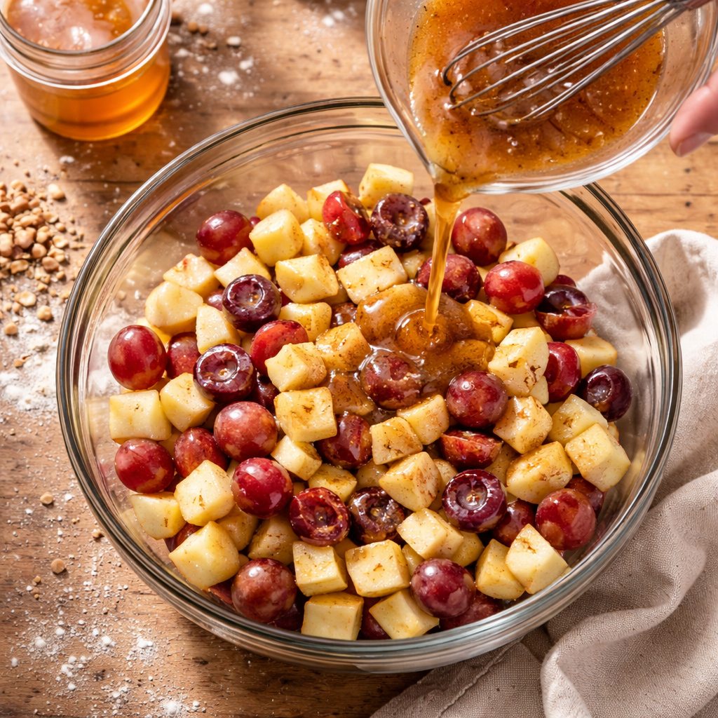 Bright Cinnamon Apple Grape Salad for a Fresh Summer Side preparation photo