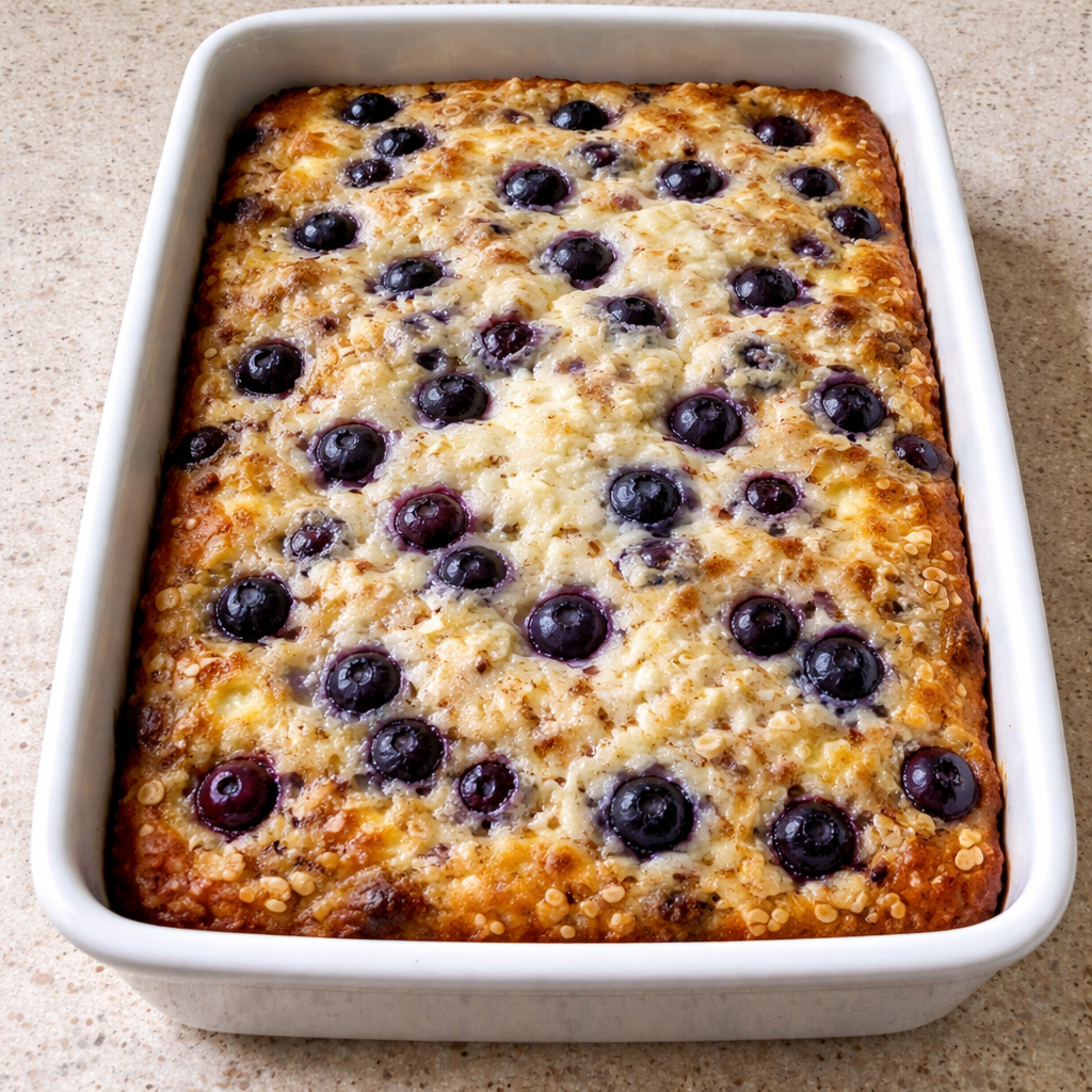 Creamy Blueberry Cottage Cheese Breakfast Bake for Easy Mornings featured photo