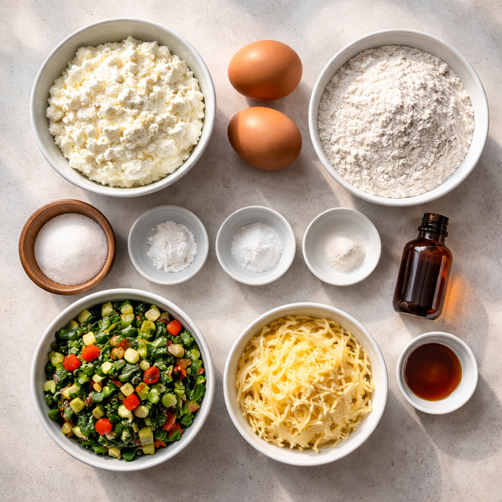 Cottage Cheese Breakfast Muffins for Busy Mornings with Protein ingredients photo