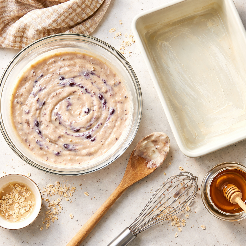 Creamy Baked Blueberry Cottage Cheese Breakfast Bowls preparation photo