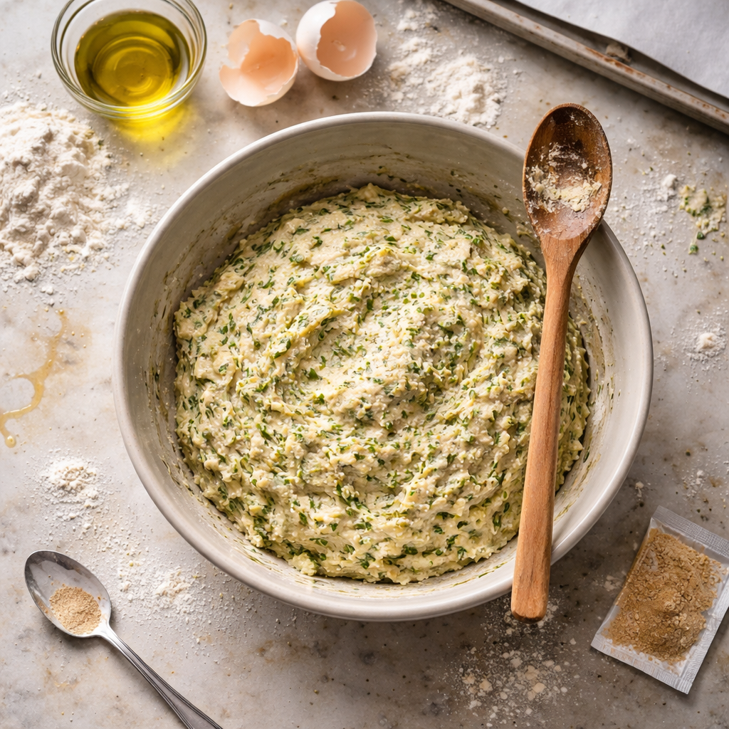 Zucchini Bagels preparation photo