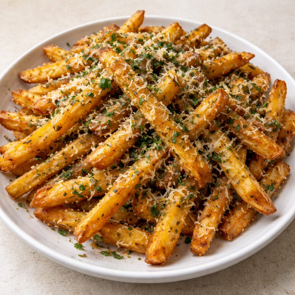 Crispy Truffle Parmesan Fries with Rosemary Garlic Aioli featured photo