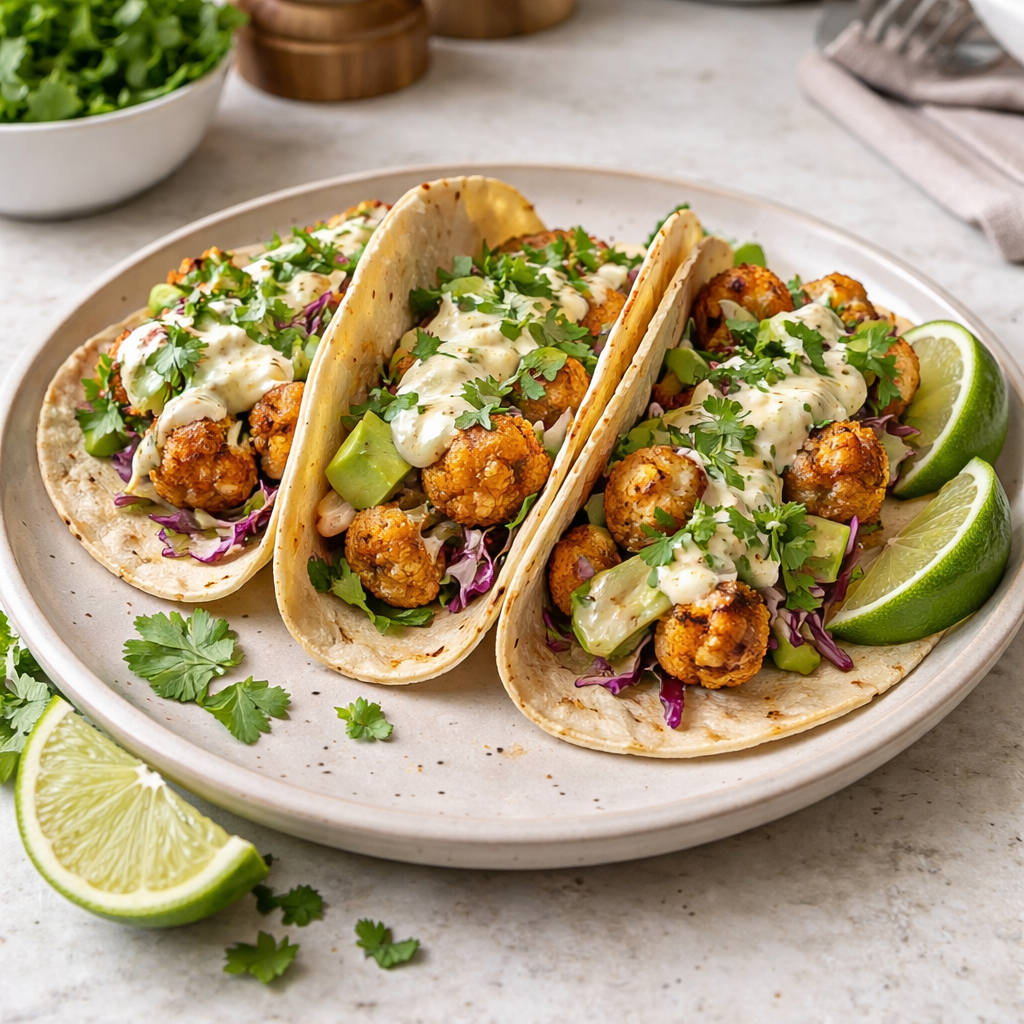 Fresh Cauliflower Tacos for a vibrant weeknight dinner featured photo