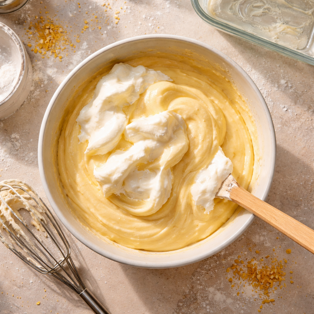 Irresistible Magic Lemon Cobbler Recipe for a Bright Summer Dessert preparation photo