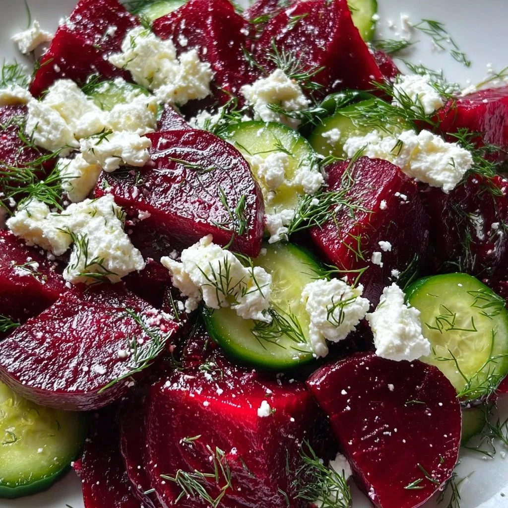 Beet Salad with Feta, Cucumbers, and Dill: A Refreshing Delight!