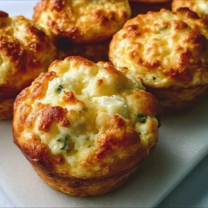 Delicious cottage cheese breakfast muffins on a plate