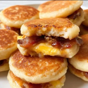 Plate of homemade McGriddle Bites for a quick breakfast option