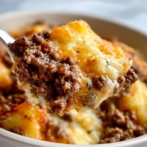 Crockpot Ground Beef and Potato family dinner recipe in a slow cooker.