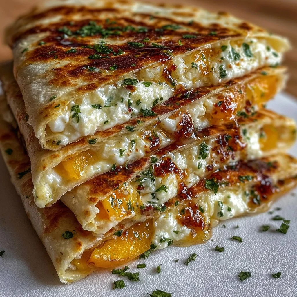 Sweet & Savory Peach Quesadillas