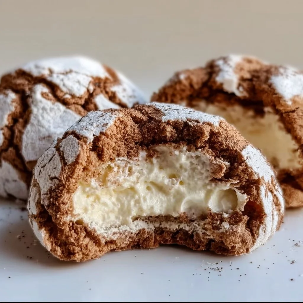 Tiramisu Crinkle Cookies That Melt in Your Mouth