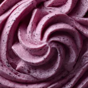 Delicious whipped blackberry frosting on a berry cake